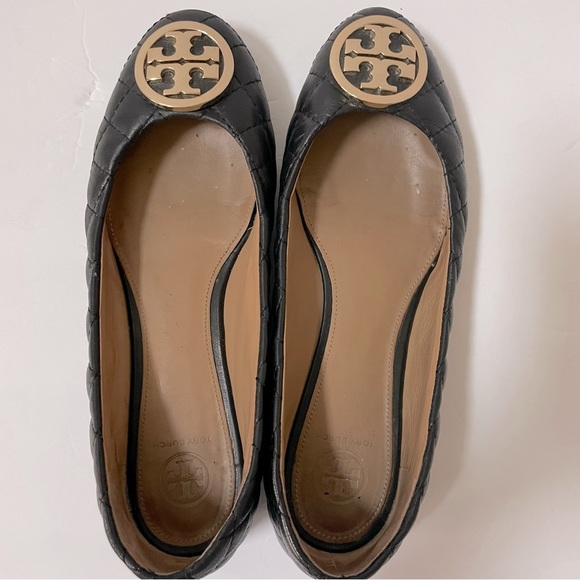 Tory Burch Benton 2 Quilted Black Ballet Flats 8 - Picture 8 of 16